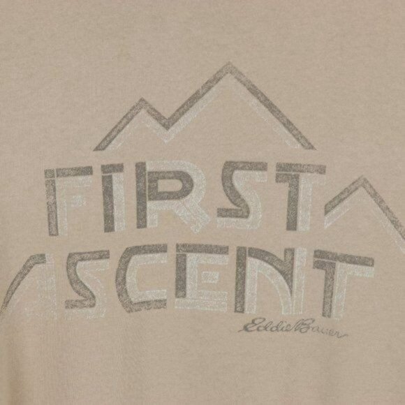 Eddie Bauer First Ascent Men's Extra Large Tan Gray Crewneck Short Sleeve Tee - Picture 5 of 7